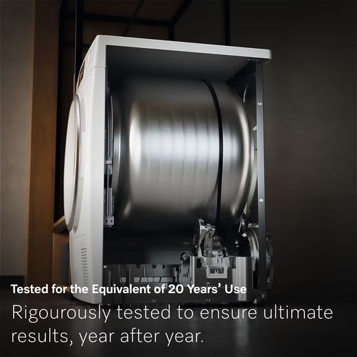 Miele T1 EcoSpeed TSD643 WP Wifi Connected 9Kg Heat Pump Tumble Dryer - White - Annotation -  Tested for 20 yrs shot